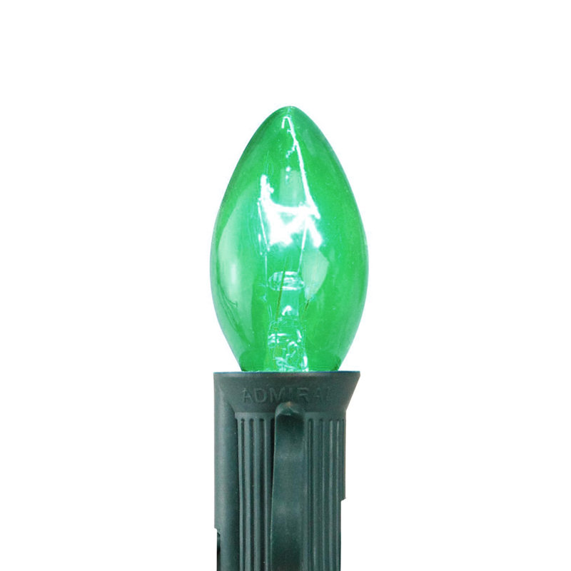 Ampoules de remplacement C7 Christmas, H 2 po x l 5 po x P 5 po, Vert