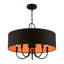 Lustre suspendu 5 lumières noir