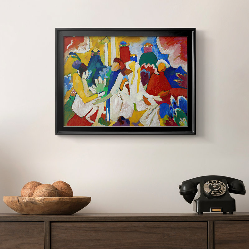 Improvisation 6 (africain) - Wassily Kandinsky - Toile tendue avec châssis, 1909, 18,5 x 24,5, Toile avec cadre, Noir