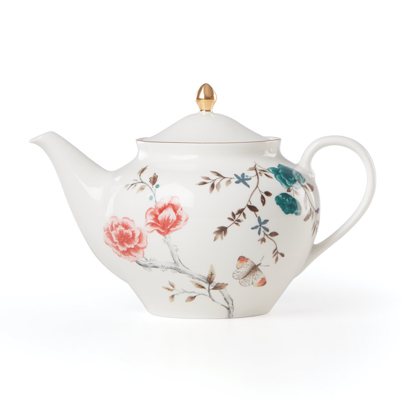 Sprig & Vine Teapot, Blanc