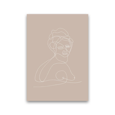 Line Bust Female Statue - Print