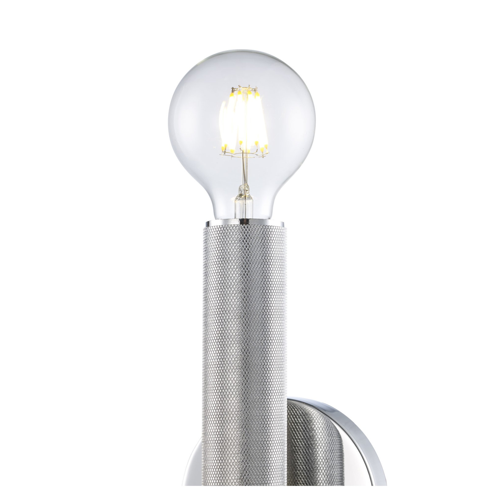 Cabot 2-Light Dimmable Armed Sconce, 12" H x 4.7" W x 3.3" D, Polished Chrome