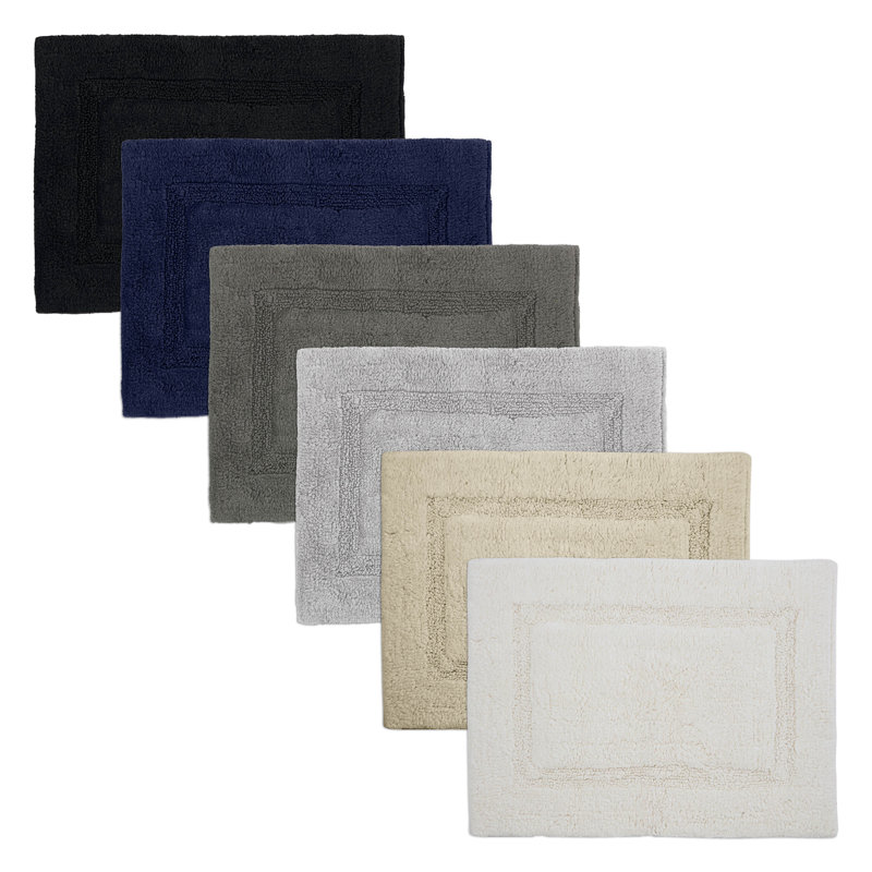 Luxurious Cream 100% Cotton Tufted Bath Rug 17" x 24"