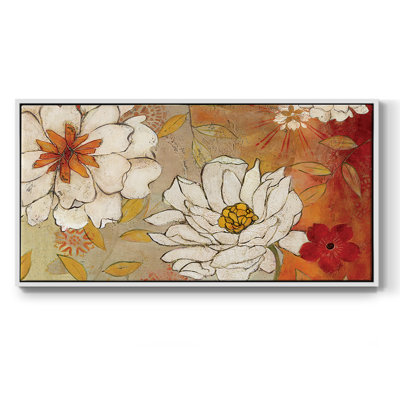 Lush Crimson II- Framed Gallery Wrapped Canvas -Ready to Hang