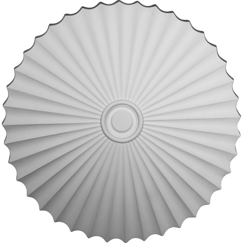 Endurathane Shakuras Ceiling Medallion, 47 5/8"OD x 2"P (For Canopies up to 6 1/2"), Factory Primed, Primed