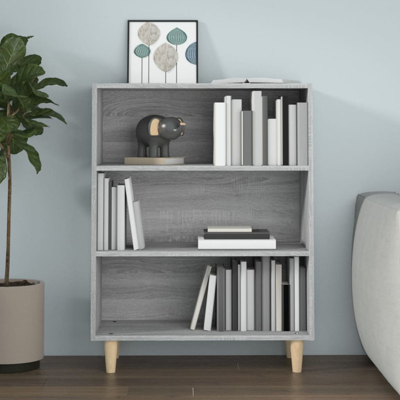 Jazzel 89.99cm H Standard Bookcase, Smoked Oak