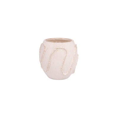 Vase en céramique à finition blanche