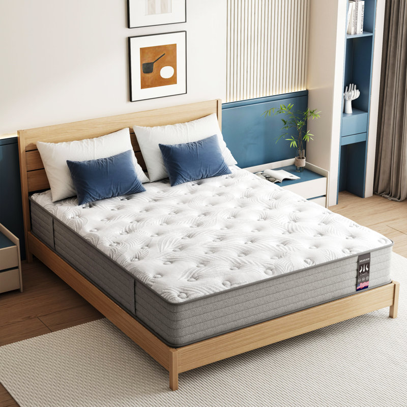  Alwyn Home 12" Medium Firm Hybrid Mattresses with 7 Zone Support-Fiberglass-Free Bed In A Box - No Odor, Queen, 12"