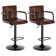 Kyle 21" wide Square Seat Swivel Adjustable Height Tufted Mid Back Bar Height Bar Stool