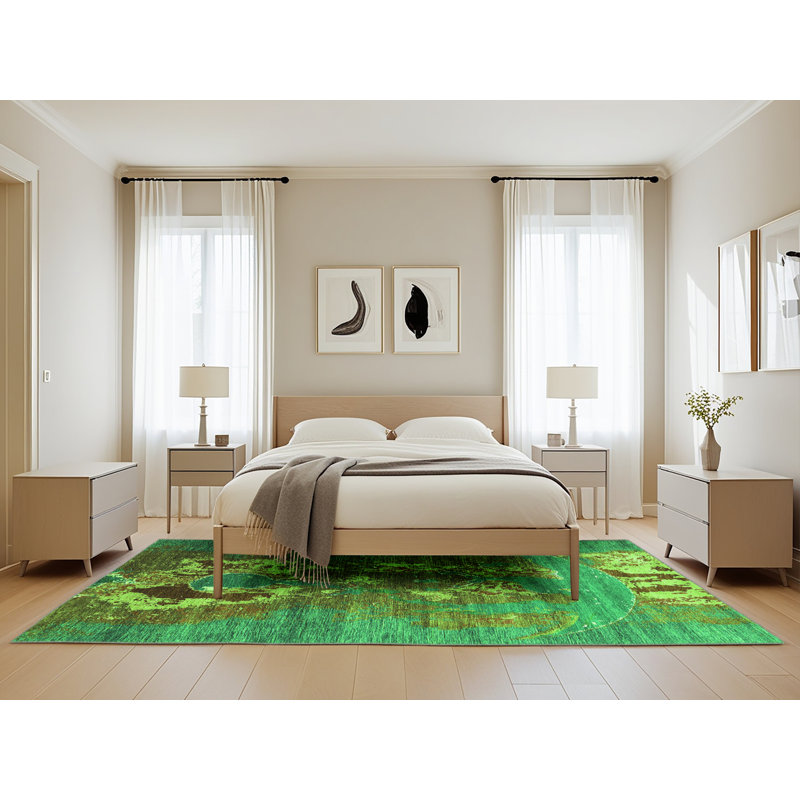 Washable Oriental Indoor Rug, Rectangle 5' x 8'