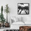 Toile de palmiers monochromes | Décor blanc avec des arbres côtiers-119861612