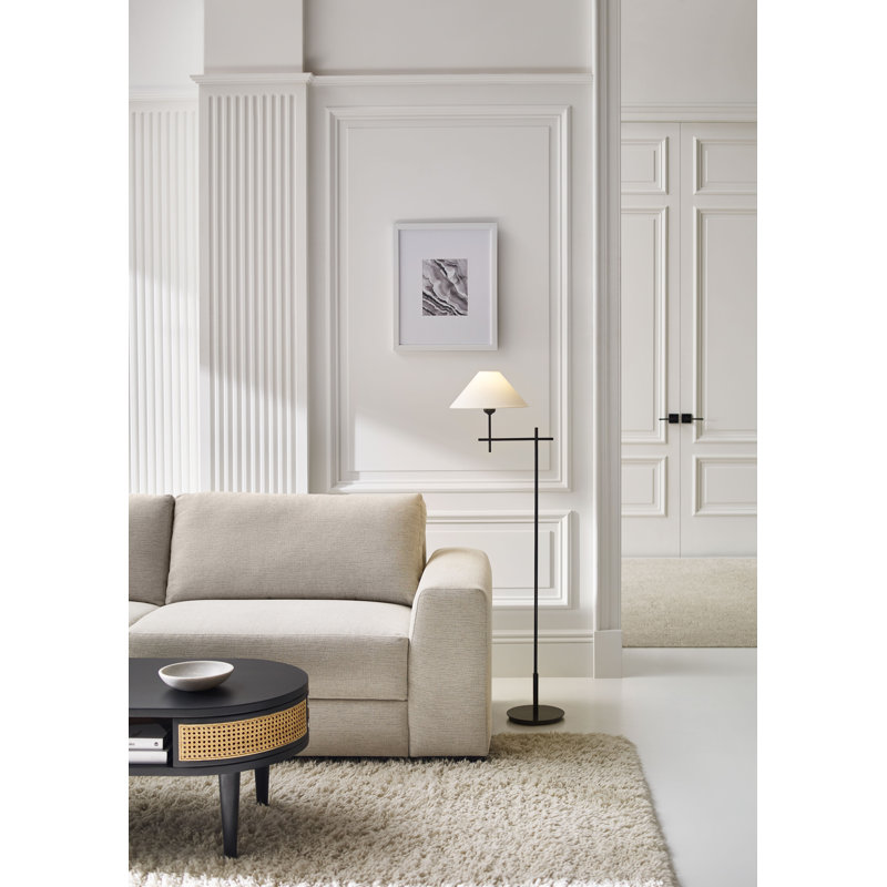 J. Randall Powers Hackney Bridge Arm Floor Lamp, Bronze, Fabric