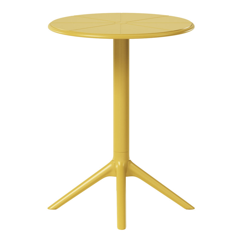 Table de salle à manger Delron, Jaune