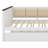 Wood Daybed With Storage Shelves, Upholstered Backrest,USB And Trundle-2070605909