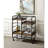 Vorrik Black & Walnut Finish Serving Cart-618900740
