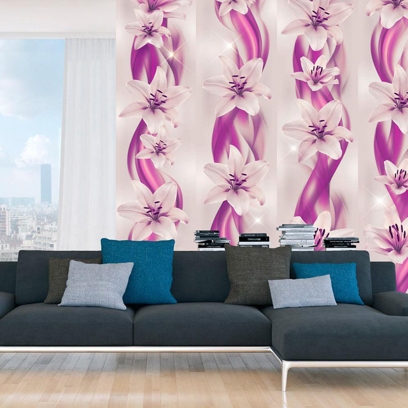 Rouleau de papier peint L 32,8 pi x l 19 po, Mauve