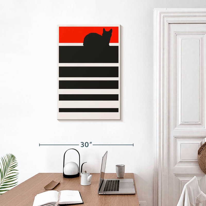Brampt Digital Sunset Cat, 30" H x 20" W