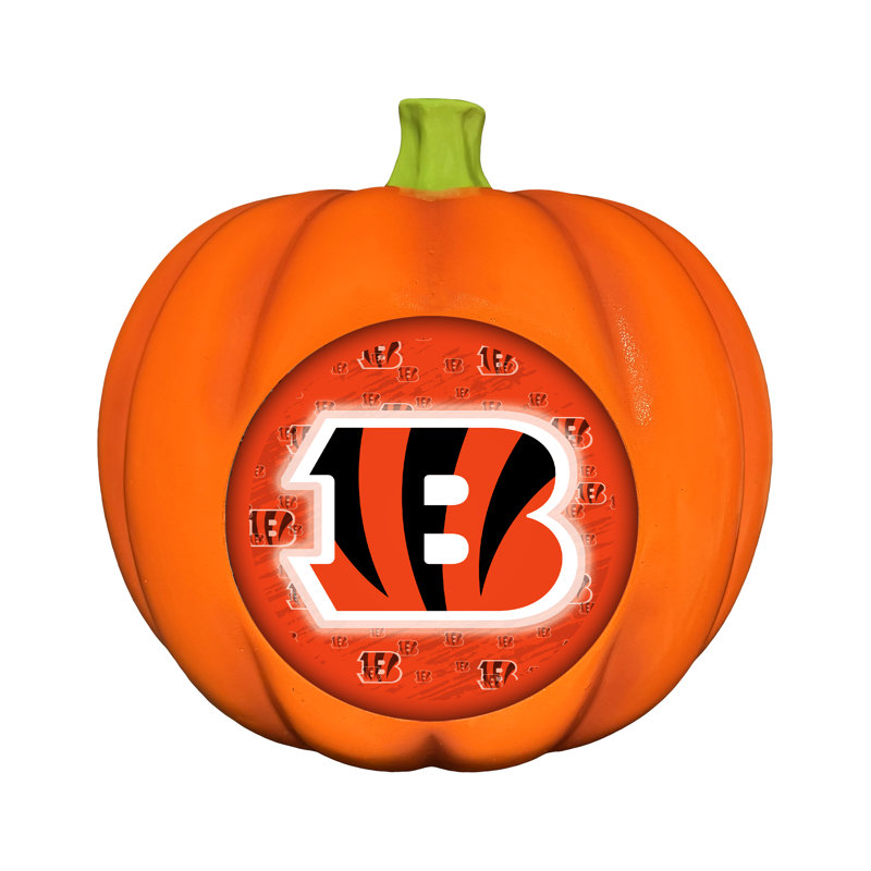 NFL Cincinnati Bengals - Logo 3D en résine et citrouille décorative | 10 po