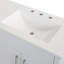 Meuble-lavabo double l 60,25 po avec plateau en marbre Ayra-369396885