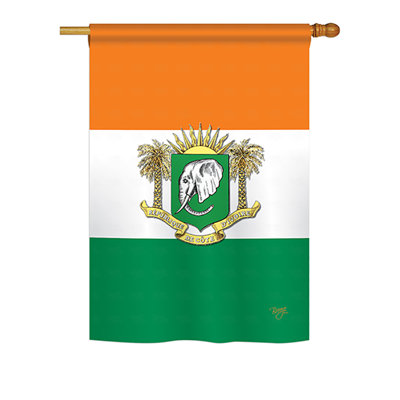 Drapeau maison ivoire 2 côtés ivoire coast