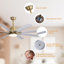Brixham 66 in. Smart Ceiling Fan with Dimmable LED Light, Reversible DC Motor, and Remote Control-88416766