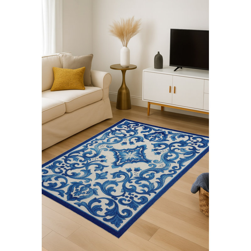 Tapis bleu Mosso, 2'6" x 9'10"