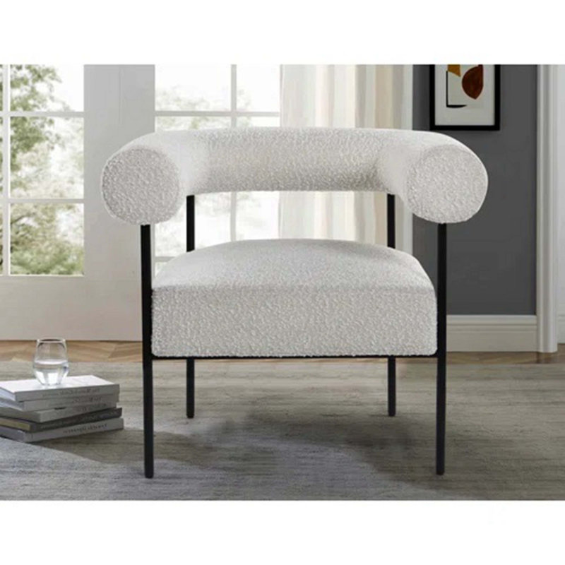 Fauteuil d'appoint Soft Boucle, Crème