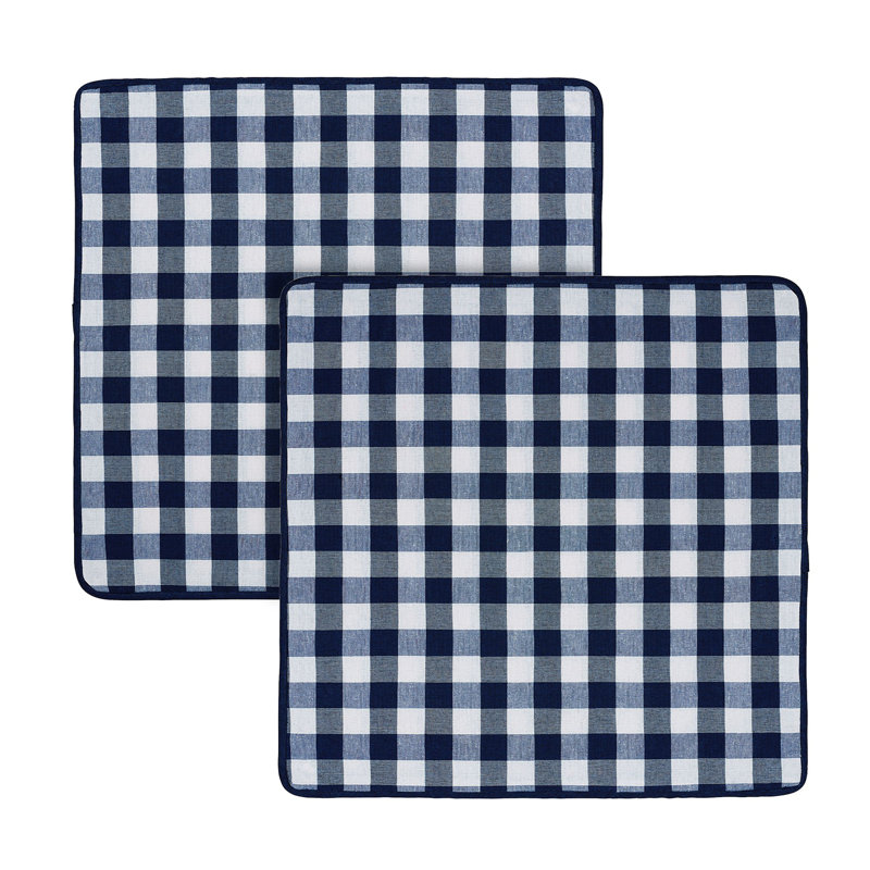 Outdoor 10'' Loveseat Cushion Cover, Navy