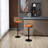 Danyu Swivel Upholstered Adjustable Height Counter Stool with Metal Frame-2012596161