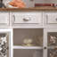 Buffet en fer et bois brun et blanc