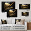 Abstract Geode Gold III - Art mural abstrait en marbre acrylique pour le salon-185707241