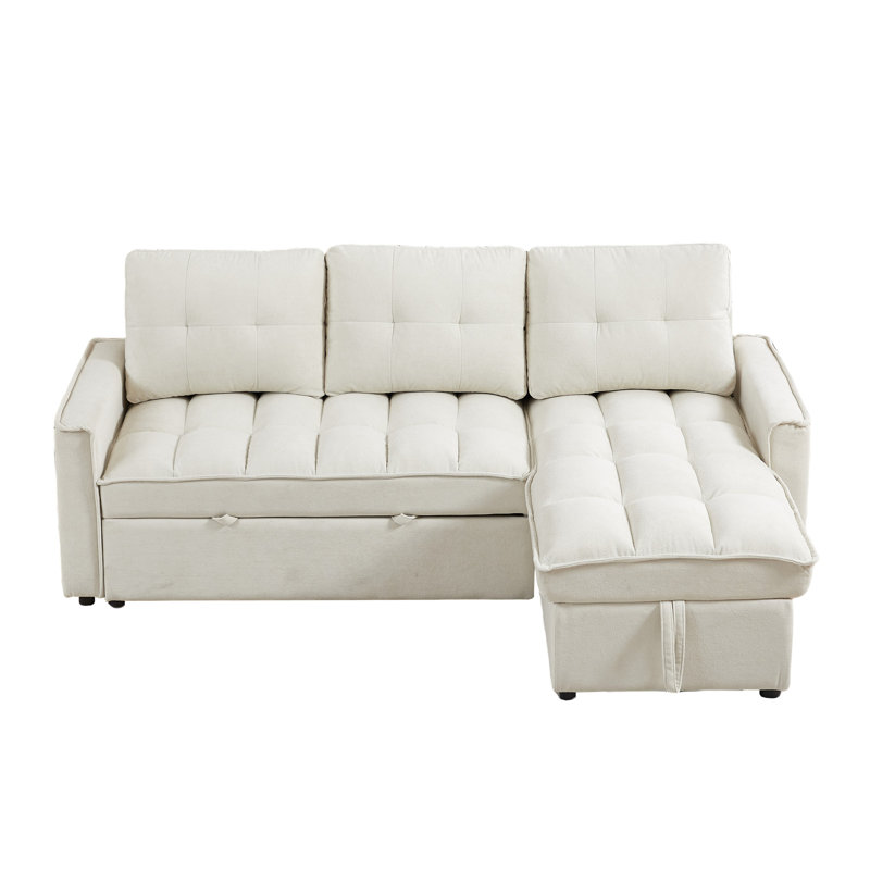 MH 78.75" Reclining Sofa, Beige Chenille