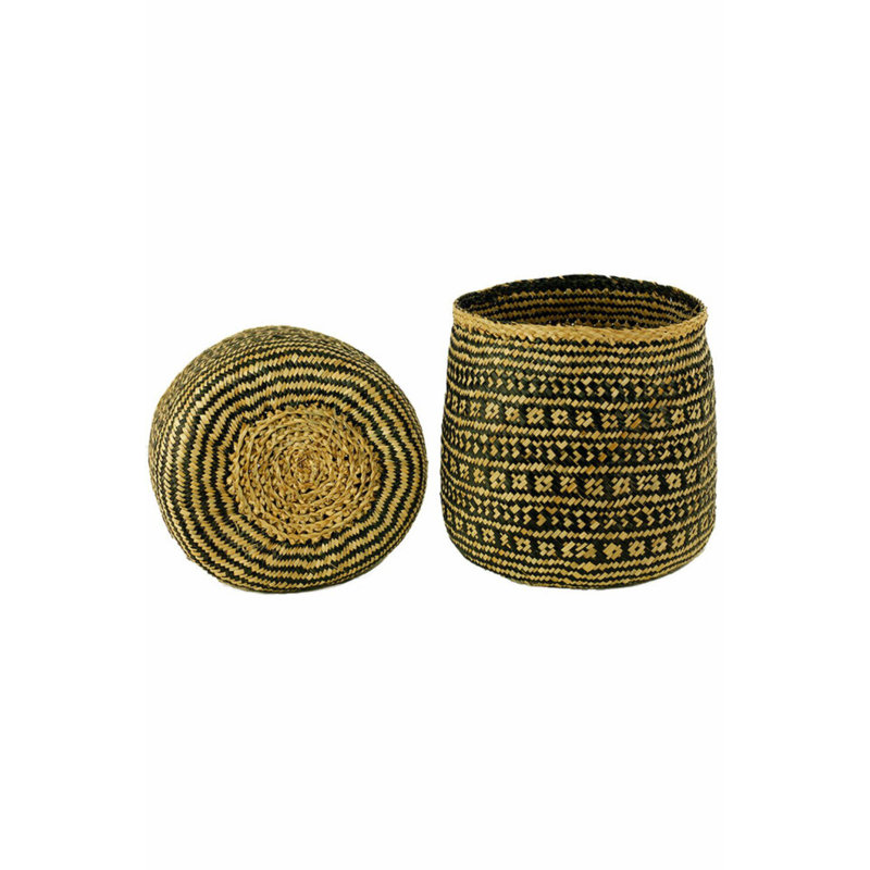 Handwoven Cylinder Basket