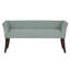 Banc rembourré bleu sarcelle