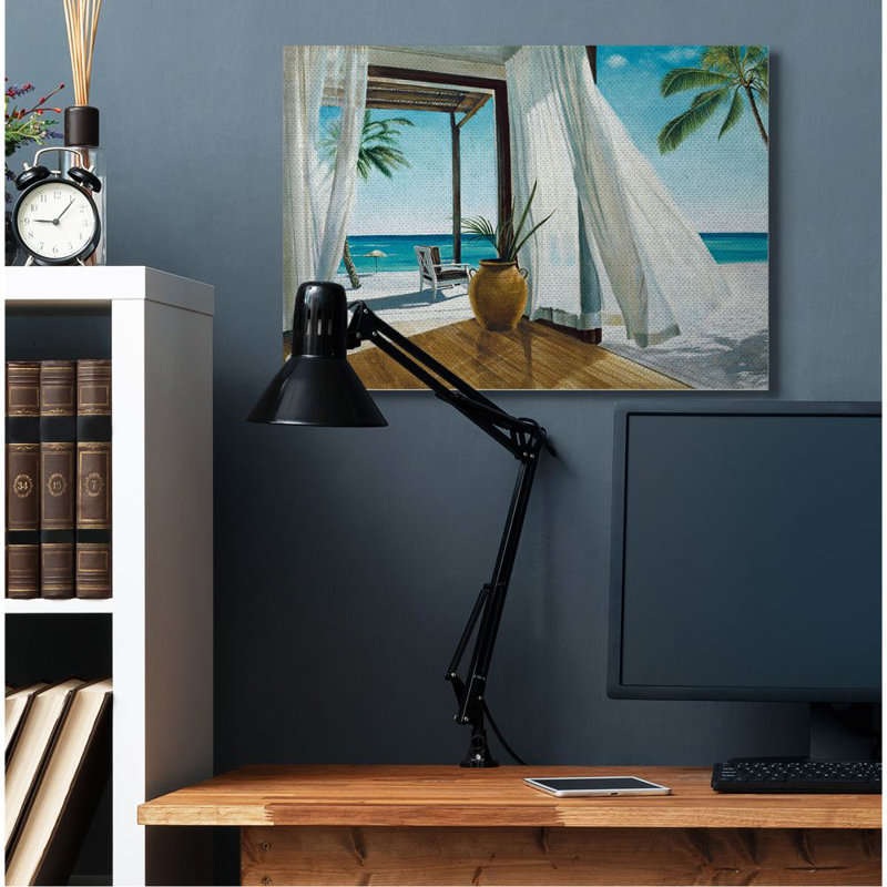 «Beach Resort Sea Ocean Landscape» par Jacob Reed - impression d'art graphique, Toile tendue, H 30 po x l 40 po