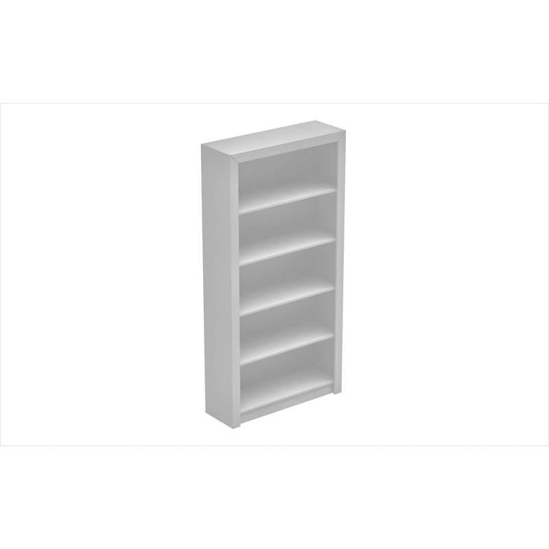 Bibliothèque Olinda 1.0 avec 5 tablettes en blanc, Blanc
