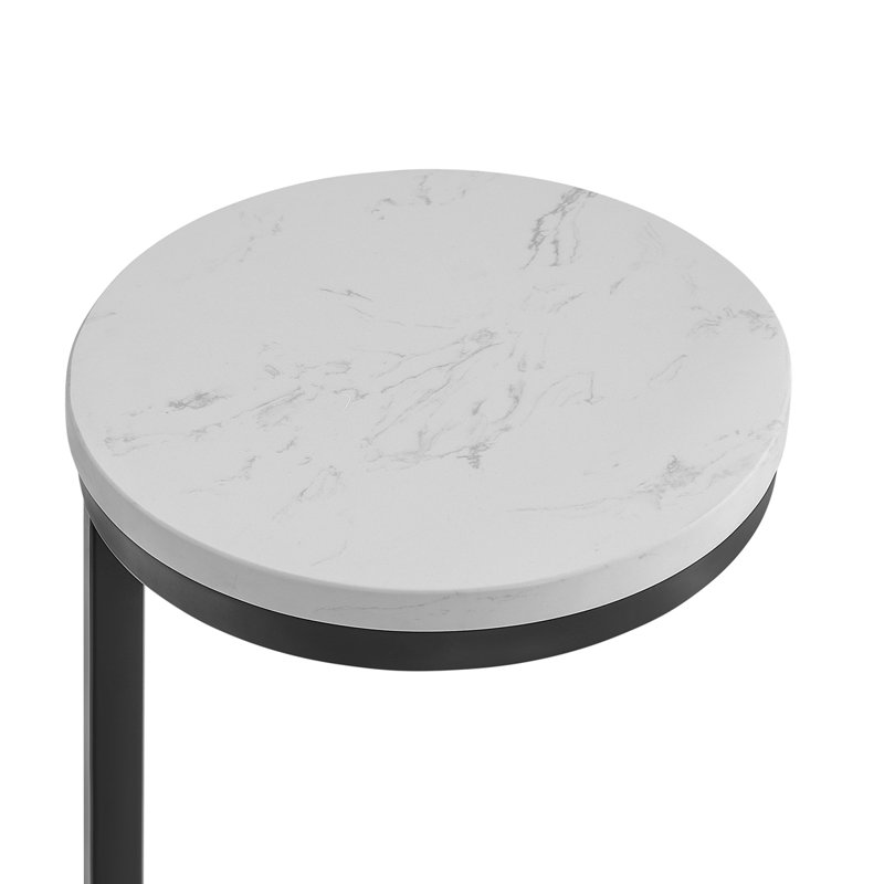 Cerro Accent Table, Small Side Table, Round End Table, C Table, Metal Accent Table With Top