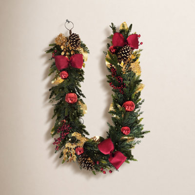 72" Pre-Lit Adorned Holiday Garland