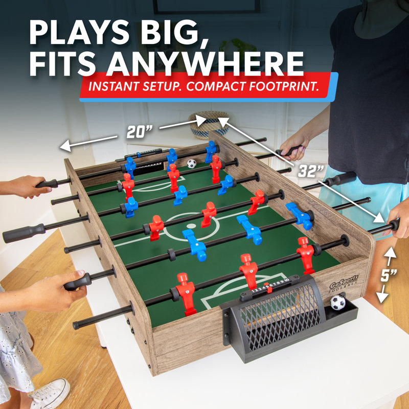 GoSports 32 Inch Tabletop Foosball Game Set - Mini Foosball Table - Oak, Oak