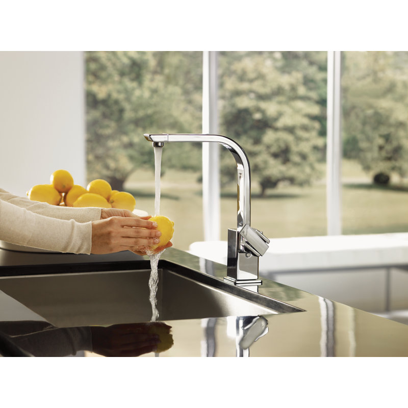90 Degree Single Handle Kitchen Faucet, Chrome