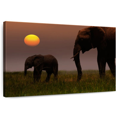 Famille d'éléphants Brampt