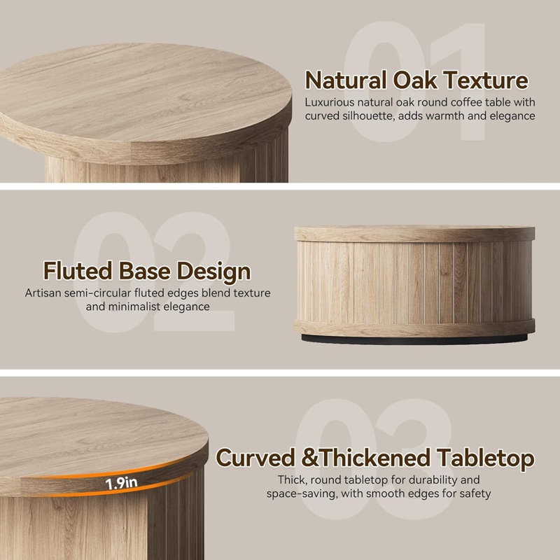 Table basse 31 po, Chêne