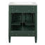 Meuble-lavabo de salle de bain 24 po avec 2 portes et tiroir, organisateurs de rangement intelligents, glissières de tiroir coulissantes, tablette réglable, charnières à fermeture en douceur, caractéristiques réfléchies de 24 po, pieds en bois massif, lavabo en céramique,-1132520650