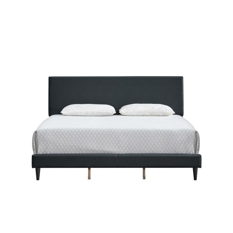 Lit Baron (matelas non inclus), Noir, Très grand