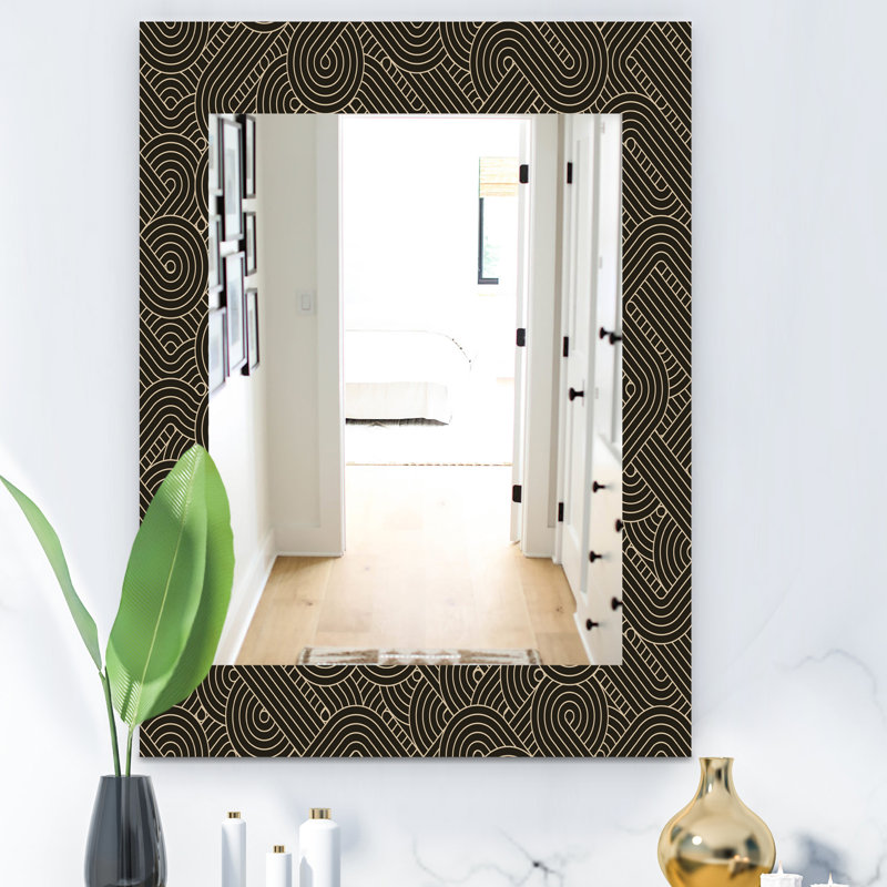 Miroir mural 22, style scandinave du milieu du siècle, H 24 po x l 32 po