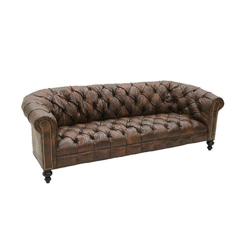 Sofa, Bella Bone Performance Velvet, French Dark Chocolate, Old Gold E