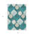 3' X 5' Teal Blue Sky Blue And Ivory Ogee Washable Indoor Outdoor Area Rug