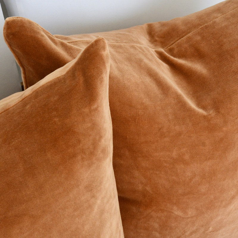 Cobblestone Velvet 2 Pillow Set, Square 18", Brown