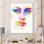 Baiser de mannequins avec maquillage vif - Art mural sur toile glam