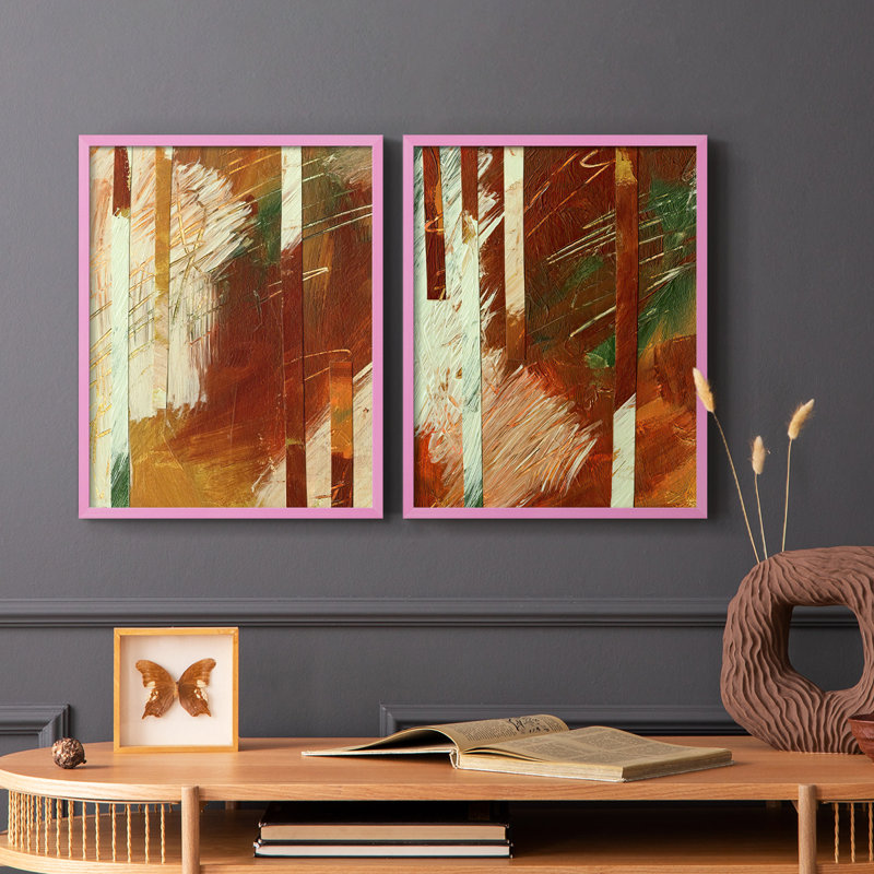 Impression encadrée WheatenI-Premium - prête à être accrochée - aucun clou requis - aucun clou requis, Rose